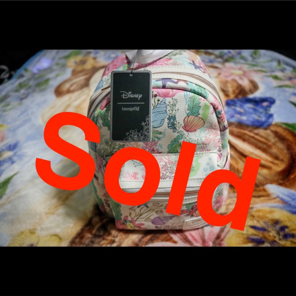 NWT LOUNGEFLY LITTLE MERMAID MINI BACKPACK